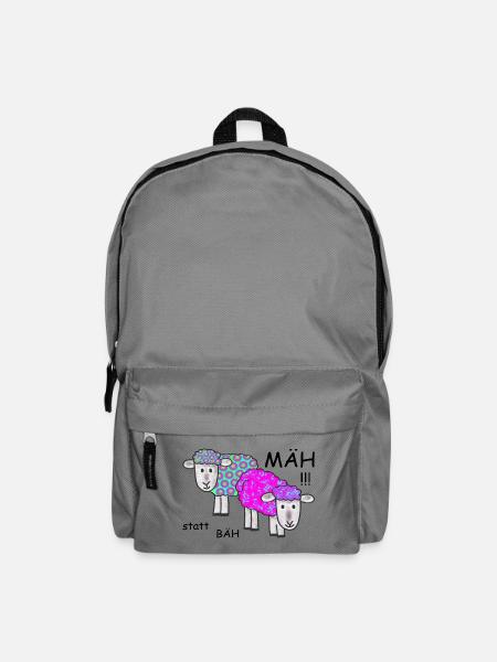 Vintage Schafe - MÄH statt BÄH - Rucksack - Mittelgrau