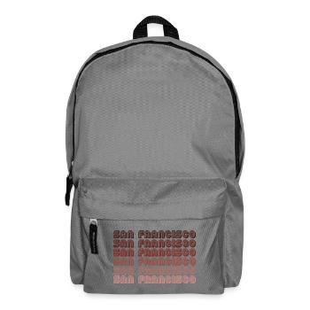 San Francisco Raster Gradient Muster - Rucksack - Mittelgrau - Vorne