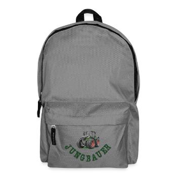Jungbauer - Traktor Fan, Bauernhof Baby, Landleben - Rucksack - Mittelgrau - Vorne