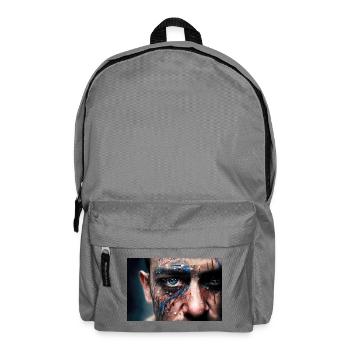 Disturbing man's face - Backpack - elephant grey - Front