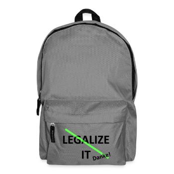 Legalize it weed Marihuana - Rucksack - Mittelgrau - Vorne