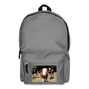 Kuh Poster - Rucksack - Mittelgrau - Vorne