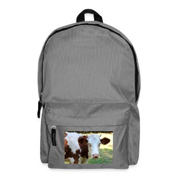 Kuh Poster - Rucksack - Mittelgrau - Vorne