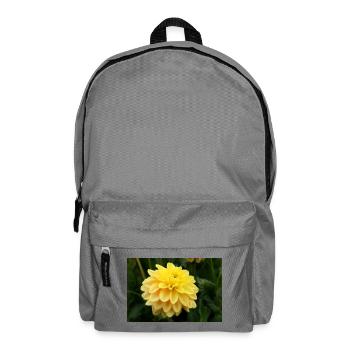 Dahlia fleur jaune, fleur - Sac à dos - gris éléphant - Devant