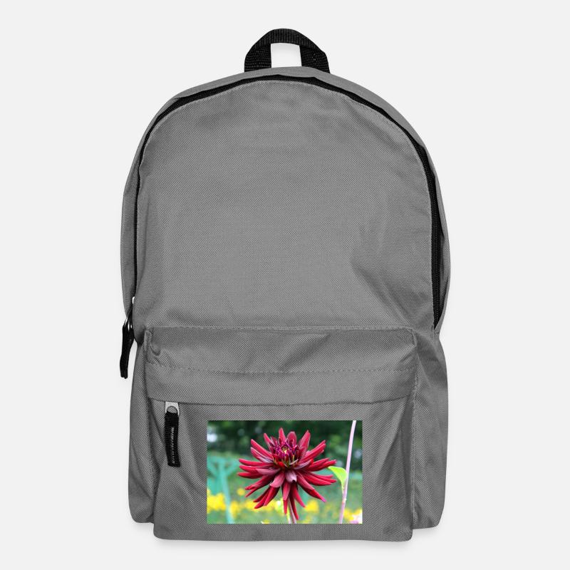 Blume rot rote Blume - Rucksack - Mittelgrau