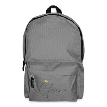 Chemise Princesse Claire – Nom avec la lettre C - Sac à dos - gris éléphant - Devant