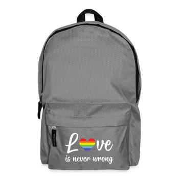 Mois de la fierté LGBT - L’amour ne se trompe jamais - Sac à dos - gris éléphant - Devant