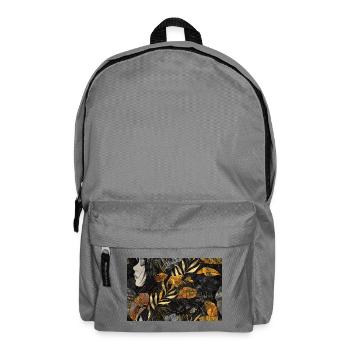 Black Gold Tropical Silhouette - Backpack - elephant grey - Front