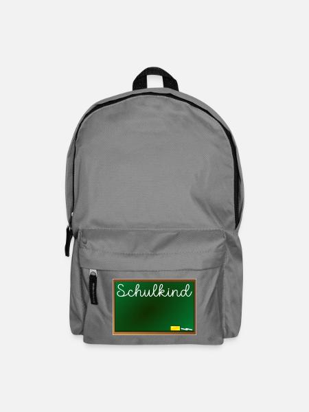 Namensschild Einschulung Schulkind - Rucksack - Mittelgrau