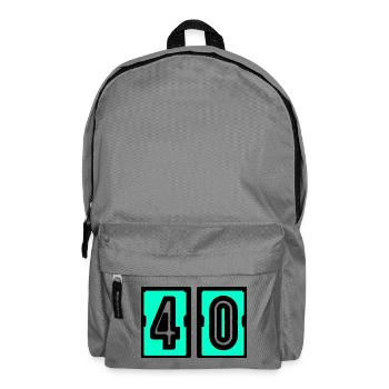 40. 40 ANS. 40e ANNIVERSAIRE. ANNIVERSAIRE 40 ANS. - Sac à dos - gris éléphant - Devant