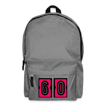 60. 60 ANS. 60e ANNIVERSAIRE. ANNIVERSAIRE 60 ANS. - Sac à dos - gris éléphant - Devant