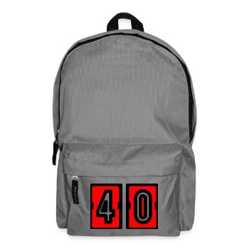 40. 40 ANS. 40e ANNIVERSAIRE. ANNIVERSAIRE 40 ANS. - Sac à dos - gris éléphant - Devant