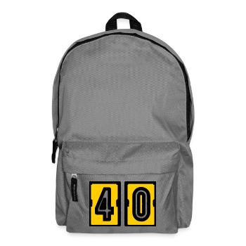 40. 40 ANS. 40e ANNIVERSAIRE. ANNIVERSAIRE 40 ANS. - Sac à dos - gris éléphant - Devant