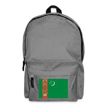 Turkmenistan – Orientalisches Wappen Flagge - Rucksack - Mittelgrau - Vorne