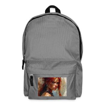 Poster Illustration Femme guerrière Red Sonja - Sac à dos - gris éléphant - Devant