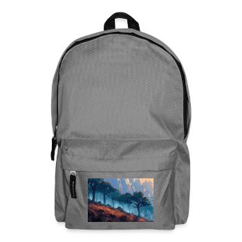 Forest Landscape Illustration Poster - Backpack - elephant grey - Front
