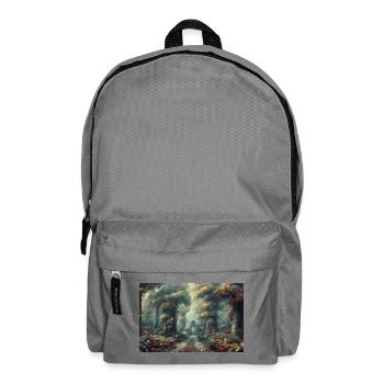 Forest Landscape Illustration Poster - Backpack - elephant grey - Front
