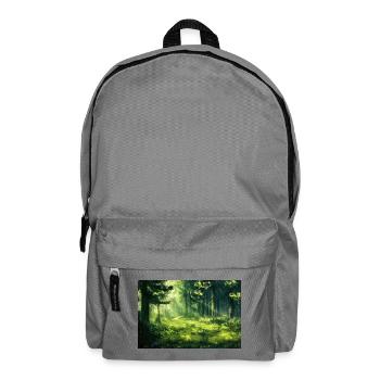 Forest Landscape Illustration Poster - Backpack - elephant grey - Front