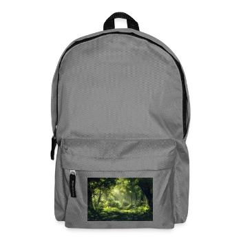 Forest Landscape Illustration Poster - Backpack - elephant grey - Front