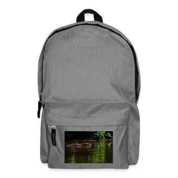 Swimming Silently Through Calm Green Water - Backpack - elephant grey - Front