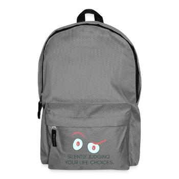 “Silently Judging Your Life Choices” – Minimal - Backpack - elephant grey - Front