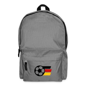 Abstract color geometry in red and yellow - Backpack - elephant grey - Front
