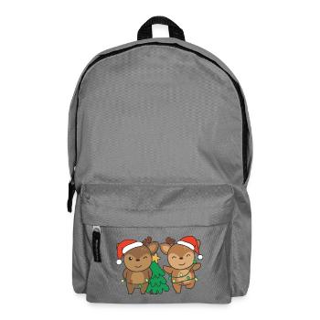 Cerf Noël Hiver Animaux Cerf - Sac à dos - gris éléphant - Devant