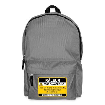 Reklamierende Gefahrenzone - Rucksack - Mittelgrau - Vorne