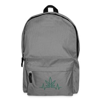 Herzschlag Hanfblatt - Rucksack - Mittelgrau - Vorne