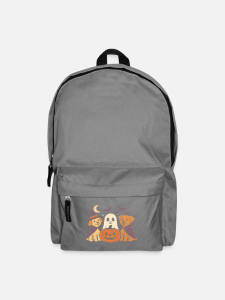 Kürbis Halloween Hunde - Rucksack - Mittelgrau