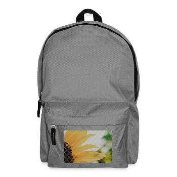 Sonnenblume Nahaufnahme Gelb Orange - Rucksack - Mittelgrau - Vorne