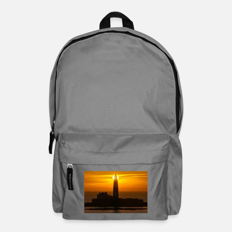 sunrise St Marys Lighthouse - Backpack - elephant grey