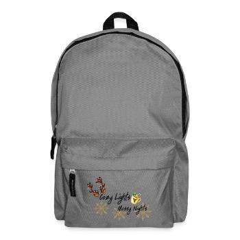 Golden Snowflakes Cozy Mug design - Backpack - elephant grey - Front