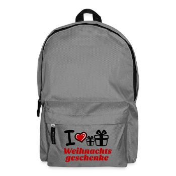 I Love Weihnachtsgeschenke  - Rucksack - Mittelgrau - Vorne