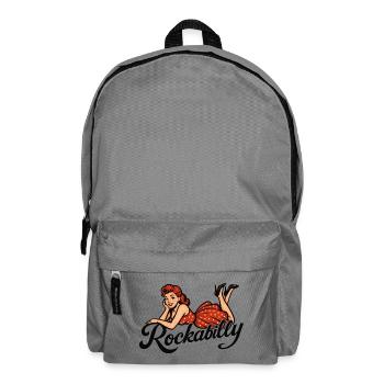 Rockabilly Pin-Up Woman 50s Reclining Petticoat Red - Backpack - elephant grey - Front