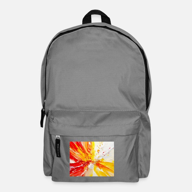 Blüte in Öl - Rucksack - Mittelgrau