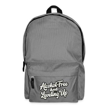 Alcohol-Free And Leveling Up - Backpack - elephant grey - Front