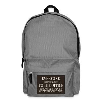 Humour de bureau – Joie à l’intérieur et à l’extérieur - Sac à dos - gris éléphant - Devant