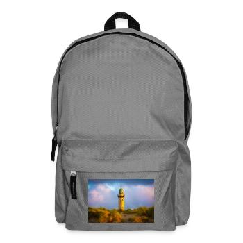 Warnemünde Lighthouse in the evening - Backpack - elephant grey - Front