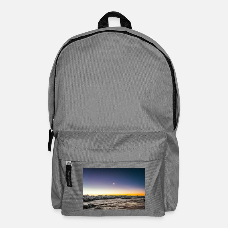 Moonrise Above A Sea Of Clouds At Dawn - Backpack - elephant grey