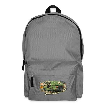 Symbolisme des voitures anciennes du contrôle frontalier - Sac à dos - gris éléphant - Devant