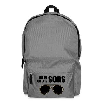 Either You Go Out or I'm Out - Claudy Focan - Backpack - elephant grey - Front