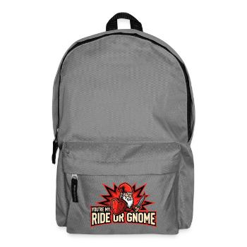 Nain maléfique, gnome sombre, gnome gothique, gnome drôle - Sac à dos - gris éléphant - Devant