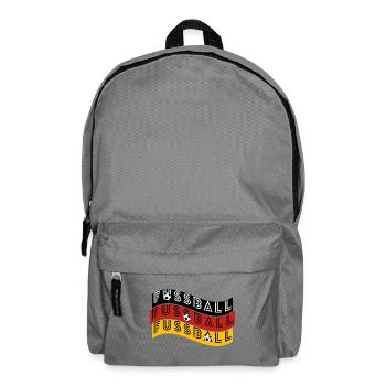 Fussball Wellenflagge für dein Fußballtriko/Party - Rucksack - Mittelgrau - Vorne