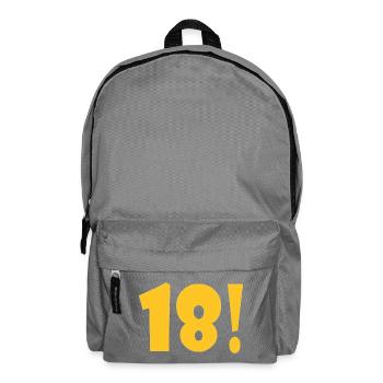 18 Jubel Gelb Geburtstagsdesign - Rucksack - Mittelgrau - Vorne