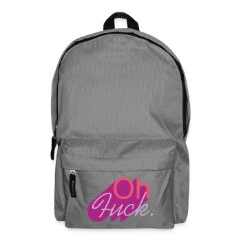 Oh Fuck Script in Purple Hue - Rucksack - Mittelgrau - Vorne