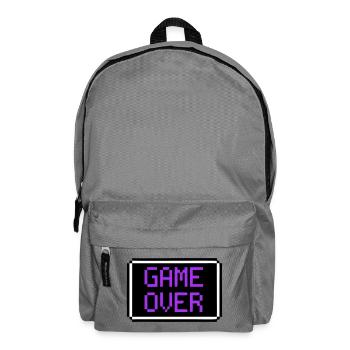 Game Over Schild Retro Gamer - Rucksack - Mittelgrau - Vorne