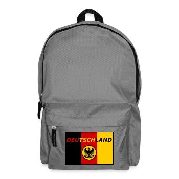 Deutschland Flagge mit Adler - Rucksack - Mittelgrau - Vorne