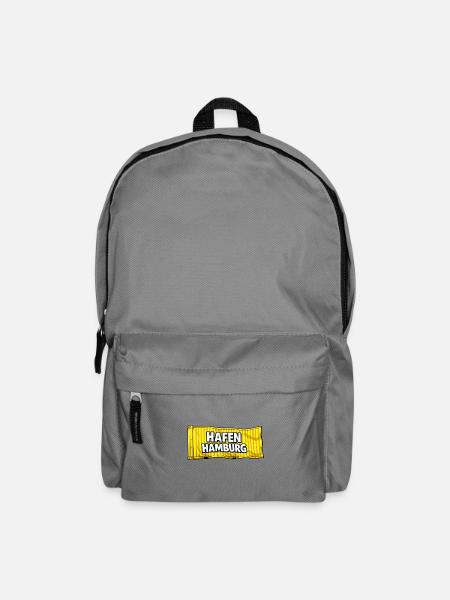 Hafen Hamburg Flaggenmotiv - Rucksack - Mittelgrau