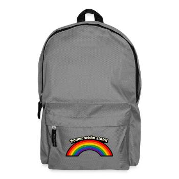 Immer schön stabil x Regenbogen - Rucksack - Mittelgrau - Vorne
